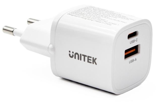 Ładowarka sieciowa Unitek 33W biała (USB-A, USB-C)