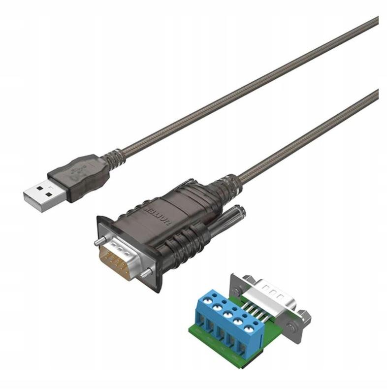 Unitek Konwerter/Adapter USB 2.0 do RS422/RS485 (DB9M) z chipset FTDI, 1,5m