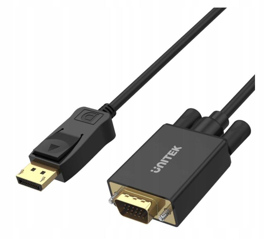 Adapter Unitek DisplayPort na VGA, kabel 1,8m