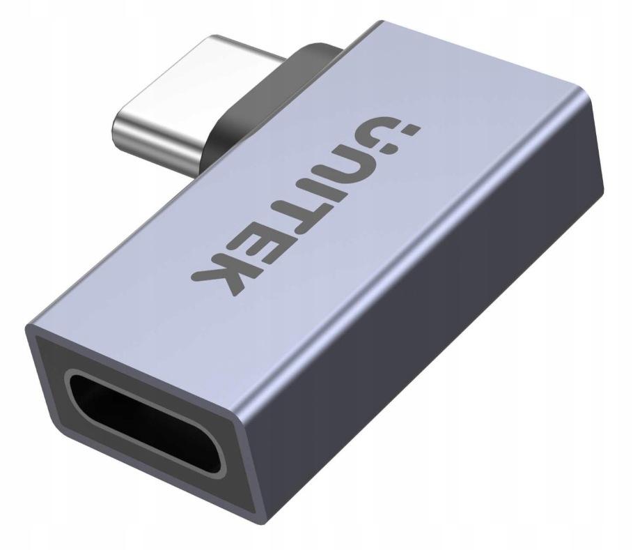 Unitek Adapter USB-C na USB-C kątowy płaski 40Gbps