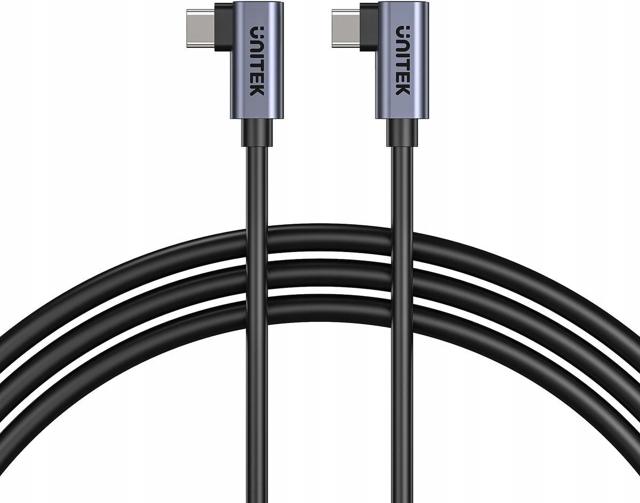 Unitek kabel USB-C do USB-C PD 100W podwójny 90 stopni, 1m