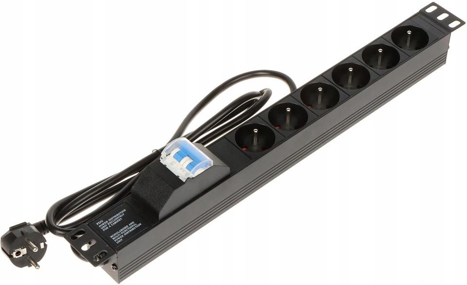 Listwa zasilająca 6 gniazd PD-6/R-2P