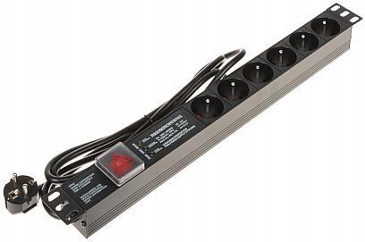 Listwa zasilająca 6 gniazd PD-6/R-SPD-3L