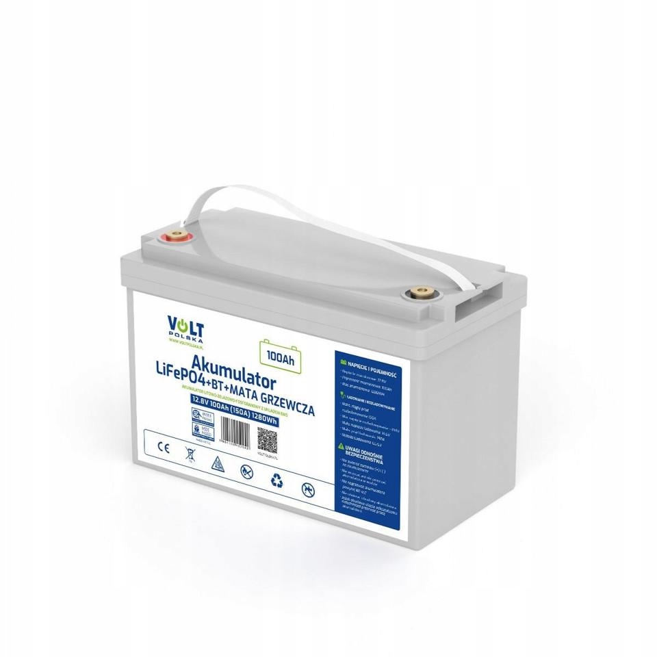 Akumulator VOLT POLSKA LiFePO4 12,8V 100 Ah (150A) + BMS + BLUETOOTH + MATA